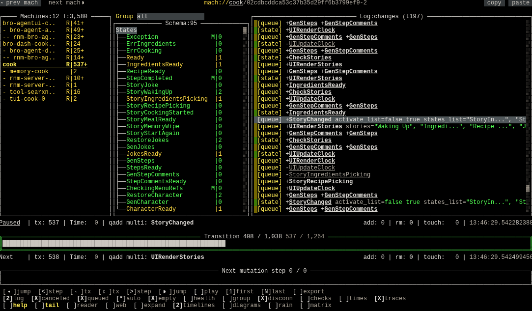 Recorded debugger session